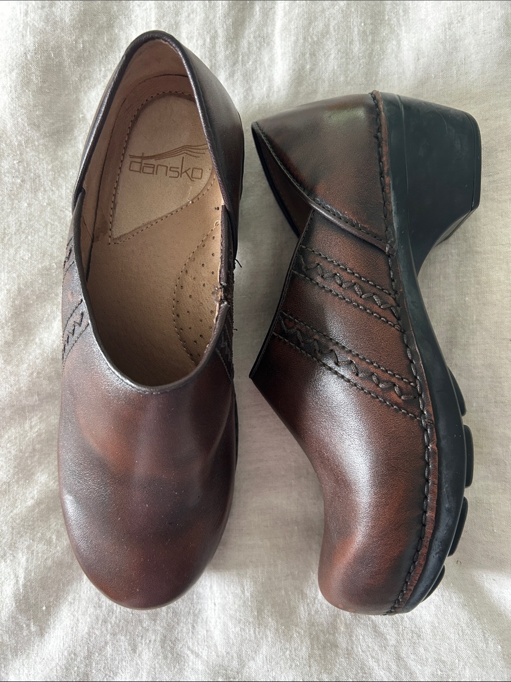 Dansko Brown Leather Women's Clogs